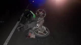 Jóvenes se accidentan en Moto en el Libramiento de Cuilapa, uno fallece