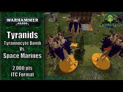 40k Batrep - Tyranid Tyrannocyte Bomb vs. Salamanders Space Marines - ITC Battle Report