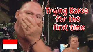FIRST TIME eating Bakso (Aussies Try Indonesian Street Food in Legian Bali) | Bali Vlog 2