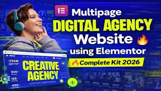 Complete Multipage Responsive DIGITAL AGENCY Website using Elementor Pro & WordP