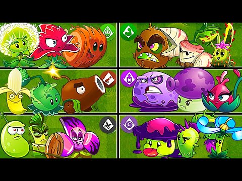 Random 6 Team Plants Battles - Who Will Win? - PvZ2 Team Plants vs Team Plants