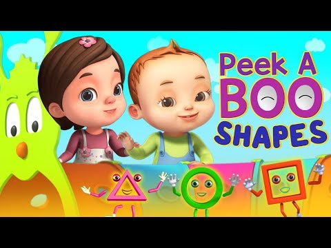 Peek-a-boo - Shapes Song | Cartoon Animation For Kids | Many More Nursery Rhymes For Children