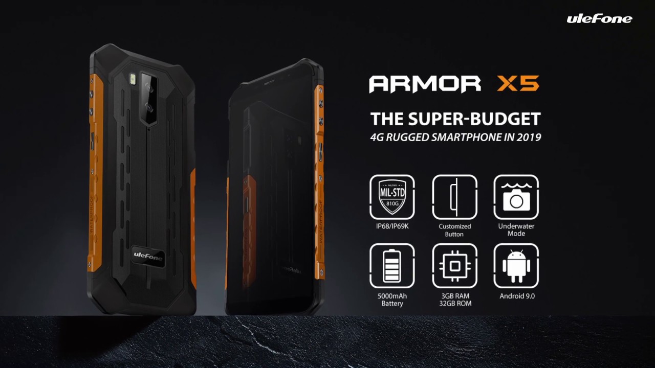 Смартфон Ulefone Armor X5 3/32Gb Черно-красный