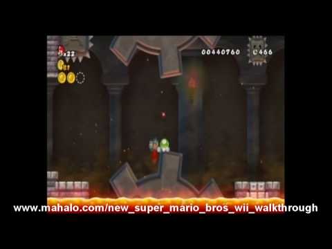 New Super Mario Bros. Wii Walkthrough - World 1-6 - Castle