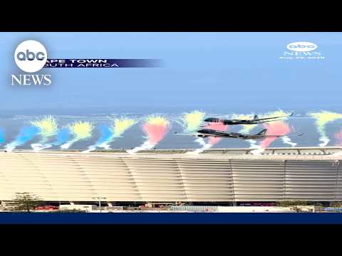 Incredibly low dual flyover stuns at Cape Town stadium