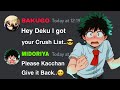 If Bakugo Got Midoriya Crush List My Hero Academia Discord Server