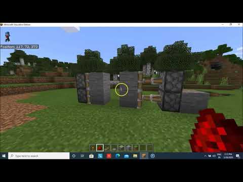 How to make a Secret door in Minecraft Education Edition?