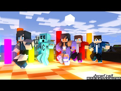 MAIZEN & APHMAU PEPPERMENT | CHICKEN WINGS MEME DANCE | GANGNAM STYLE DANCE  - Minecraft Animation