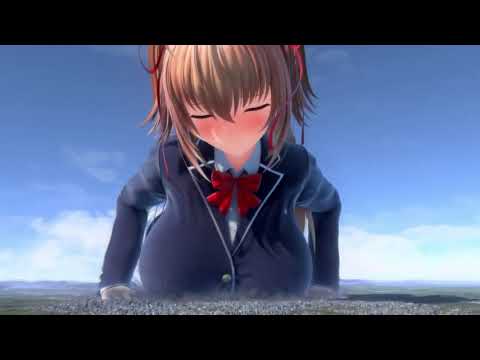 Giantess Sora destroyed a large city