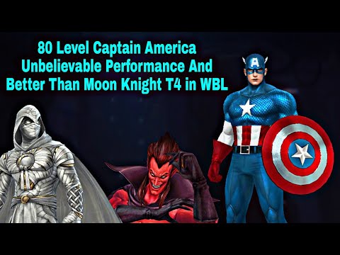 80 Level Captain America Better Than T4 Moon Knight? Comparison WBL Mephisto - Marvel Future Fight