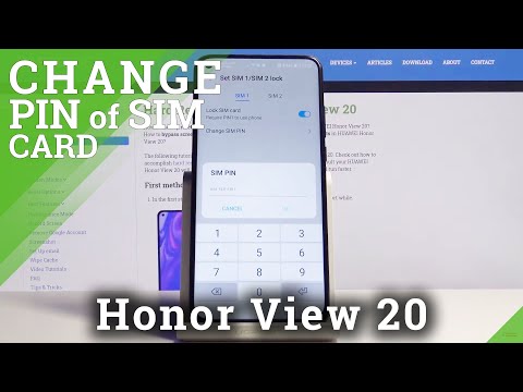 How to Change PIN to SIM Card on Honor View 20 - Safety PIN