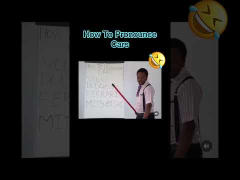 How to pronounce cars #youtubeshorts #comedy #volvo #dodge #ferrari #mitsubishi #shorts