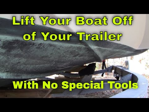 How To Lift a Boat Off Of Trailer on Land - My 2000 Boston Whaler Dauntless