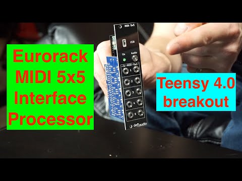 Eurorack MIDI Teensy 5x5 Interface Merger breakout
