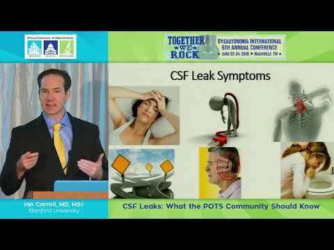 CSF Leaks - What the POTS Community Should Know, presented by Dr. Ian Carroll