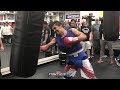 MANNY PACQUIAO RIPPING HARD BODY SHOTS ON THE HEAVY BAG! READY TO PUNISH BRONER!