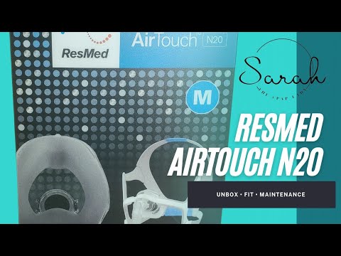 Resmed AirTouch N20 nasal cpap mask: unbox, size and fit.