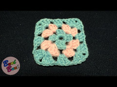 CROCHET - Granny square - simple pattern (Granny square)