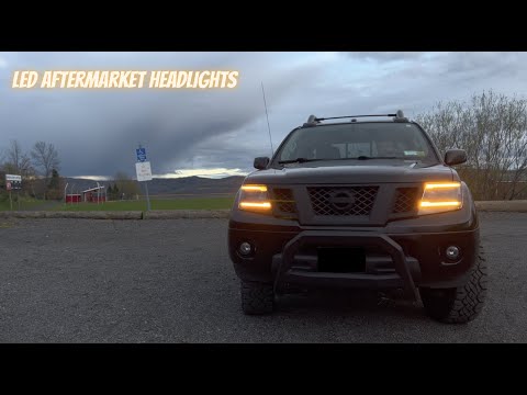 NISSAN FRONTIER AFTERMARKET HEADLIGHTS (DRL and Sequential Turn Signals) With Auxito Bulb Upgrade!