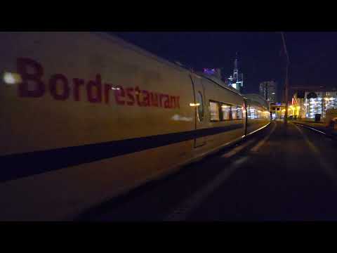 Abschiedsfahrt von BR406 (ICE 3M) mit Lichtgruß und Makro am Frankfurt Hbf bei der Abstellung
