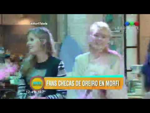 Natalia Oreiro and fans from the Czech Republic in show of Morfi - Telefe - 13.9.2016