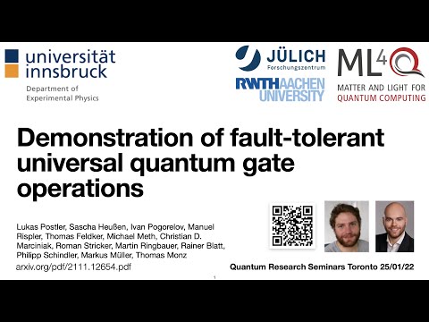 Demonstration of fault-tolerant universal quantum gate operations,Lukas Postler,Sascha Heussen,#QRST