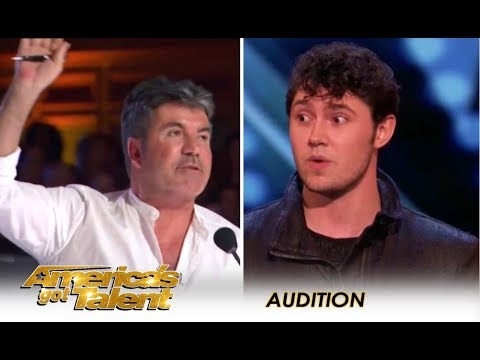 Daniel Emmet: Simon Cowell STOPS Him Mid Act Then Gives Him 2nd Chance | America's Got Talent 2018