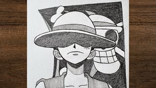 Drawing Luffy from One Piece / anime drawing / manga drawing 