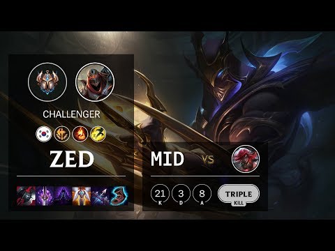 Zed Mid vs Katarina - KR Challenger Patch 10.9