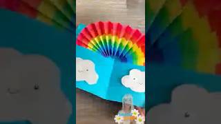 🌈 Easy Rainbow 3D Card Craft for Kids | Fun Pop-Up Art