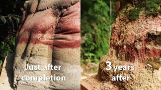 Living rammed earth wall