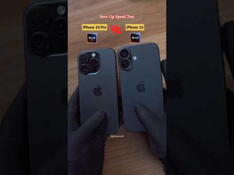 iPhone 16 Vs 16 Pro Boot Up Speed Test