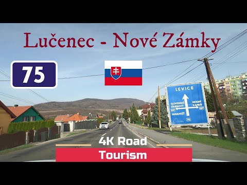 Driving Slovakia: I-75 Lučenec - Nové Zámky - 4k scenic hilly drive through South Slovakia