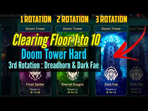 Clearing Floor 1 to 10 Doom Tower 3rd Rotation | Raid Shadow Legends