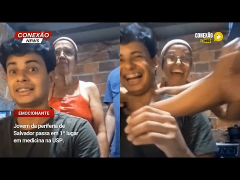 Vídeo: Jovem da periferia de Salvador passa em 1º lugar em medicina na USP.