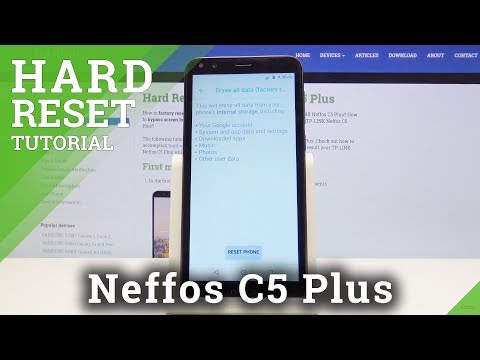 How to Perform Factory Reset in TP-LINK Neffos C5 Plus - Erase Data via Setting Menu