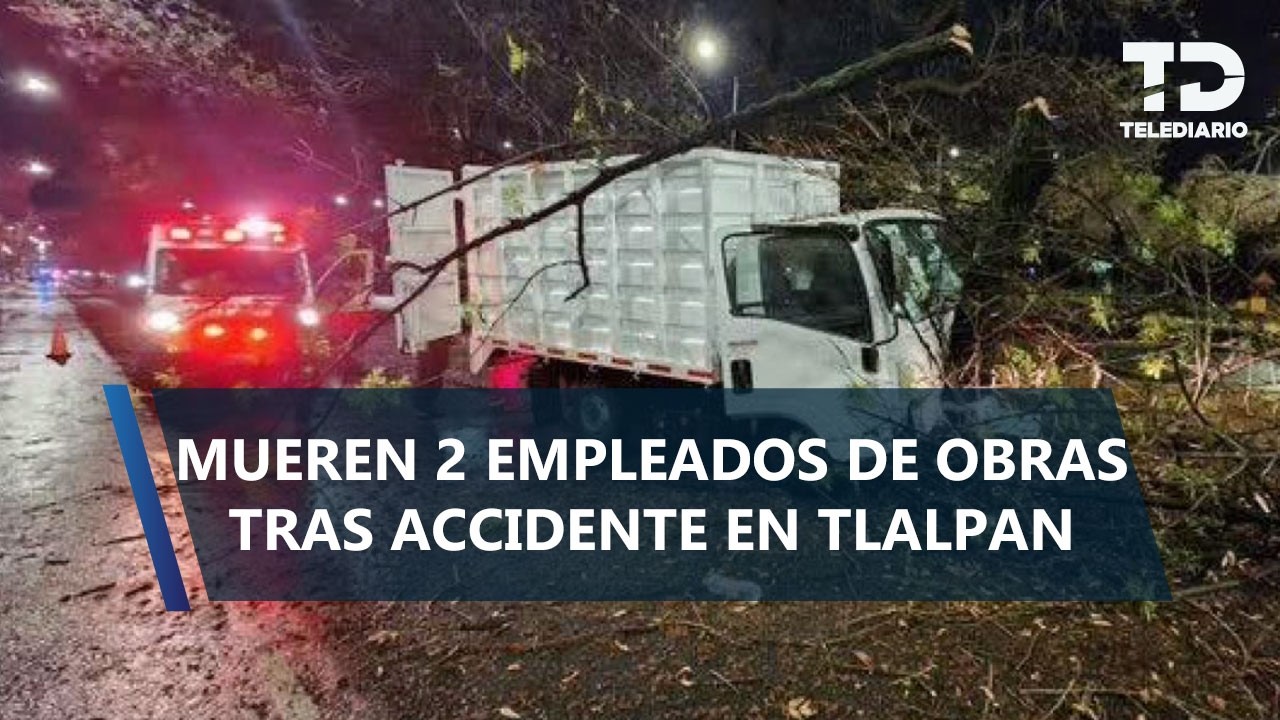 Accidente en Periférico Sur deja dos empleados de Obras sin vida en Tlalpan
