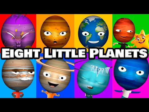 🌞🚀 Eight Little Planets 😎 Singing Planets 😎 From 1 to 8 Counting Song for Kids ⭐Nursery Rhymes Song🎵