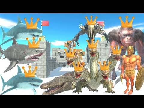 KING MEGALODON BROTHERS + GREAT WHITE BROTHERS VS GORO + SCOURGE + T REX + HYDRA + ACHILLES - ARBS