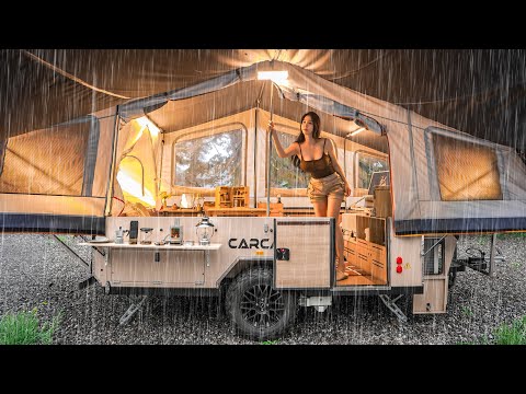 ☔ CAMPING IM STARKREGEN MIT EINEM NEUEN ZELTWAGEN