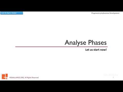 3.0.1 Analyse| Free Six Sigma GB Training| ASQ| IASSC aligned