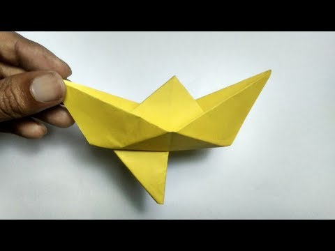 How to Make a Easy Paper boat with a Rudder step by step Tutorial