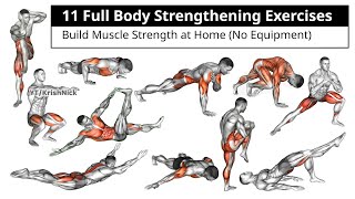 11 Full Body Strengthening Exercises | Build Muscle Strength at Home (
