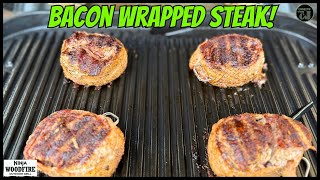 Ninja Woodfire Grill Bacon Wrapped Filet Mignon!