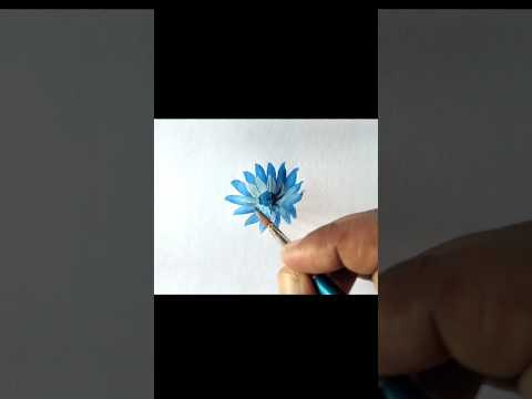 One Stroke Flower 🌷#shorts#flower painting tutorial#incredible flower painting technique