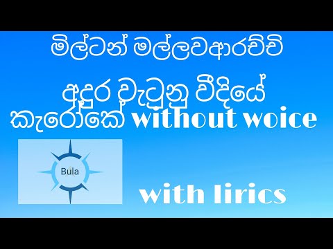andura wetuna weediye without voice/අඳුරු වැටුනු වීදියේ කැරොකේ /මිල්ටන් මල්ලවආරච්චි/Sl bula studio.