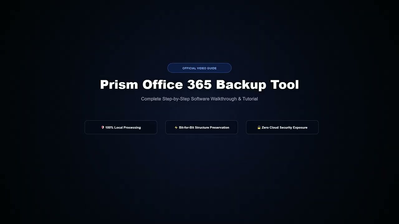 Office 365 Backup Tool video guide preview
