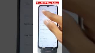 Vivo y22 time settings| #shorts #youtubeshorts #time #vivo
