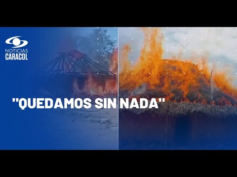 Incendio arrasó con 60 casas ancestrales de la comunidad Wiwa, en La Guajira