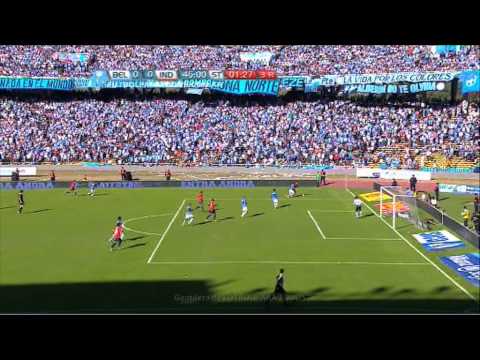 Ocasión de Eloy Rodríguez. Belgrano 0 Independiente 0. Fecha 15.Torneo final 2013. FPT